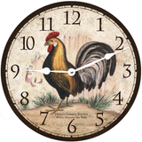 Personalized Rustic Rooster Clock
