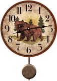 Rustic Bear Pendulum Clock