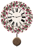 Rustic Flower Pendulum Clock