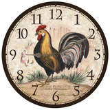 Rustic Rooster Wall Clock - 2