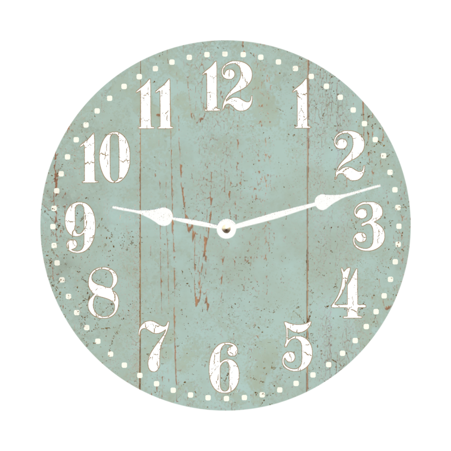 Beach house clock handmade round clock reclaimed wood wall clock Pale popular sea foam g