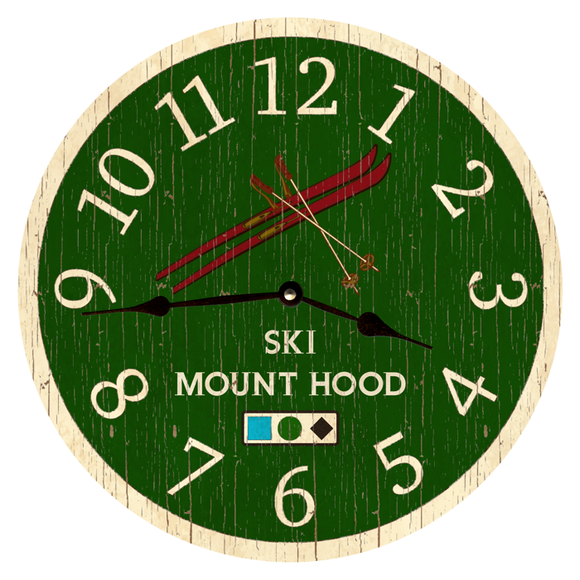 Ski Lodge Clock- Personalized Ski Clock