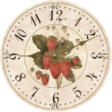 Strawberry Clock gold hands