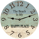 The Beach Is My Happy Place Clock