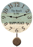 The Beach Is My Happy Place Pendulum Clock