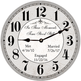 Time Stood Still Grey Wedding Clock