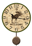 Welcome Moose Pendulum Clock