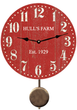 Personalized Red Clock- Barn Red Clock