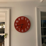 Rustic Red Clock- Barn Red Clock