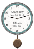 Personalized Baby Pendulum Clock