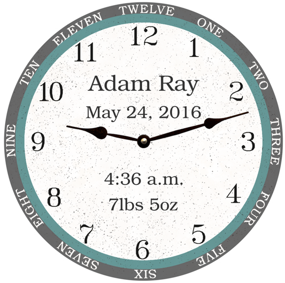 Personalized Baby Clock