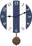 Blue Striped Pendulum Clock