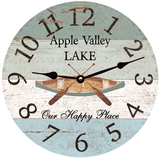 Personalized Canoe Lake Clock