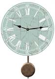 Seafoam Wall Clock with Pendulum