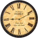 Personalized Household Clock gold hands