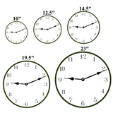 French Pears Clock - Size Chart