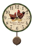 Farmers Market Clock with pendulum