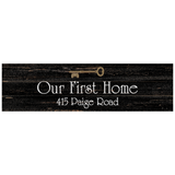 First Home Sign- Personalized Wall Sign- Black First House Sign