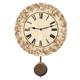 Floral Golden Toile Pendulum Clock