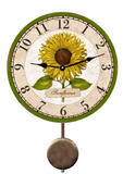 Sunflower Clock with Pendulum