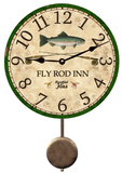 Fly Rod Inn Pendulum Clock