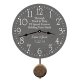 Custom Quote Pendulum Wall Clock