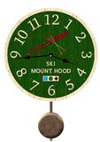 Ski Lodge Clock With Pendulum