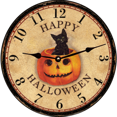 Happy Halloween Round Wall Clock