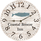 Personalized Whale Clock silver hands
