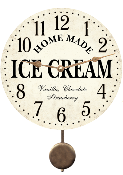Ice Cream Wall Clock – Retro Kitchen Clock | Time Flies Clocks