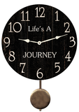 Life's A Journey Clock with pendulum