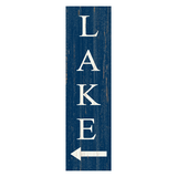 Vertical Lake Arrow Sign-Blue