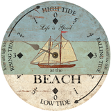 Beach Tide Clock- Silver Hand
