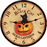 Lil "Little" Black Cat Clock
