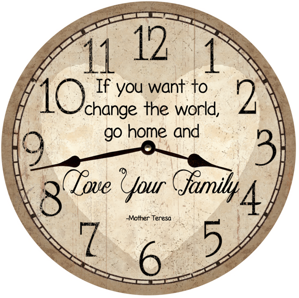 Love Your Family Clock
