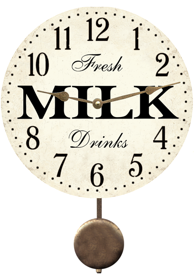 Milk Clock Unique Milk Clock - Perfect Kitchen Decor | Time Flies Clocks