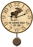 Personalized Moose Clock- Moose Wall Clock