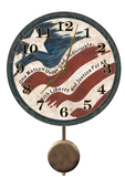 Old Glory Patriotic Clock with Pendulum