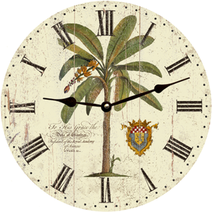Rustic Palm Tree Clock