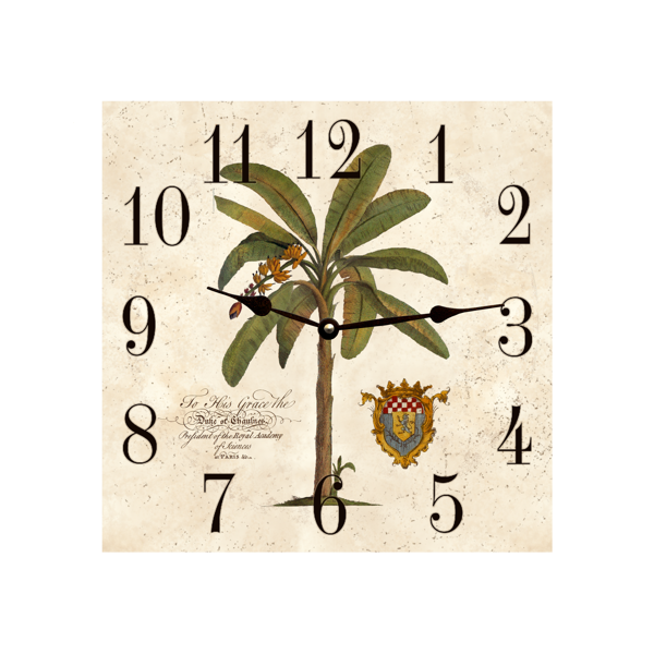 Square Palm Tree Clock