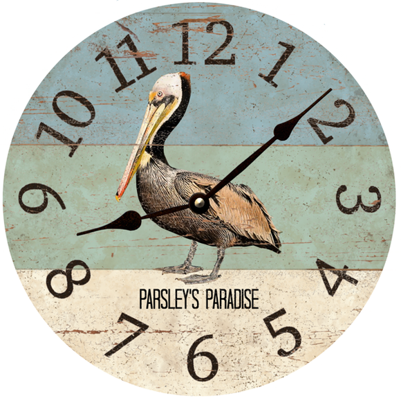 Personalized Pelican Clock