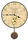 Personalized Biblical Quote Clock with pendulum