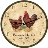 Personalized Country Clock with Black Hands