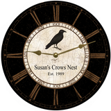 Personalized Crow Clock
