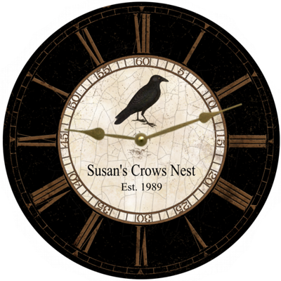Personalized Crow Clock