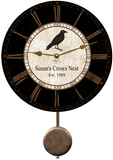 Personalized Crow Pendulum Clock