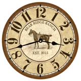 Personalized Horse Clock with Black Hands
