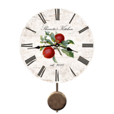 Personalized Apple Kitchen Clock with Pendulum