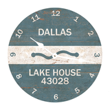 Personalized Beach Badge Clock White Hands