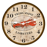 Custom Lobster Wall Clock White Hands